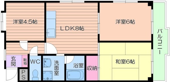 エルハイム西今川の物件間取画像